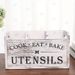 Rural Style Wooden Kitchen Utensil Storage Rack, 1 3-compartment Storage Box, Countertop And Wall Mounted Organizer, Made Of Wood, Kitchenware Accessories,_maomaolike.com