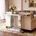 Mirrored Console Table, Silver Entryway Table With U Base & Hand-Spliced Line Design For Living Room, Hallway, Foyer, 47 Inch_maomaolike.com