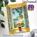 Coastal Window View Painting Poster, Vibrant Impressionist-style Poster, Scenic Seaside Beach With Lush Foliage & Potted Red Blooms, Brings Tranquil_maomaolike.com