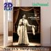 Oum Koulsoum Themed Painting Poster, Vintage Sepia-toned Stage Performance Poster, Captivating Iconic Vocal Artist Decor Idea For Home, Music Studio_maomaolike.com