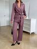 Women's Autumn And Winter Satin Solid Color Bathrobe Set_maomaolike.com