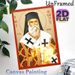 Orthodox Saint Nektarios Painting Poster, Traditional Orthodox-style Detailed Religious Figure With Halo, Ornate Robes And Sacred Book Poster, Classic_maomaolike.com