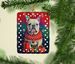 English Bulldog Holiday Christmas Porcelain Ornament Christmas Tree Hanging Decorations For Home Christmas Holiday, Rectangle, Gift, Multicolor_maomaolike.com