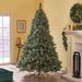 9' Cashmere And Snow Bristle Mixed Tree With 105 Pine Cones And 1200Clear Lights-UL,2317tips,Dia:69_maomaolike.com
