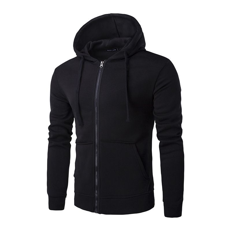 Men's Clothing warm sweatshirt hooded zipper sweatshirt men's slim sports casual sweatshirt_maomaolike.com