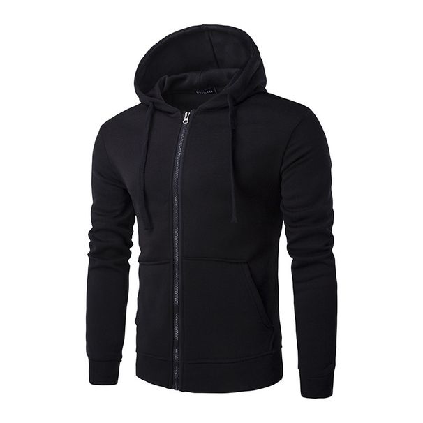 Men's Clothing warm sweatshirt hooded zipper sweatshirt men's slim sports casual sweatshirt_maomaolike.com