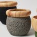 Nordic Style Cement Flower Pot Anti-Wood Grain Fashion Simple Artistic Personality Indoor Medium Green Radish Bonsai Rose_maomaolike.com