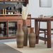 Desktop Vase, Brown Decorative Floor Vase, Classic And Neat Floor Vase, High Independent Flower Stand, Artificial Vine Vase, PVC Floor Vase, Home Decoration Flower Stand Set Of 3 Pieces_maomaolike.com
