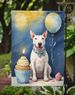 Bull Terrier Happy Birthday Garden Flag Mailbox Flag Decorative Yard Flag Banner Outside Patio Artwork Yard Flower Beds, Garden Size, Multicolor_maomaolike.com