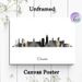 Dundee City Skyline Painting Poster, Elegant Marble-Textured Black & Gold Urban Silhouette Poster, Stylish Cityscape Decor Ideal For Living Room_maomaolike.com