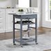 Mobile Rolling Kitchen Island Trolley Serving Cart With Underneath Drawer & Slide-Out Wire Storage Basket_maomaolike.com