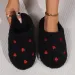Winter Women's Heart-Shaped Slippers Love Mute Soft Sole Shoes Indoor Comfortable Cute Silent Carpet Light Living Room_maomaolike.com