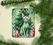 Devon Rex Cat By The Christmas Tree Porcelain Ornament Christmas Tree Hanging Decorations For Home Christmas Holiday, Rectangle, Gift, Multicolor_maomaolike.com