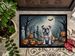 English Bulldog Spooky Halloween Doormat Front Door Mat Indoor Outdoor Rugs For Entryway, Non Slip Washable Low Pile, 24H X 36W_maomaolike.com