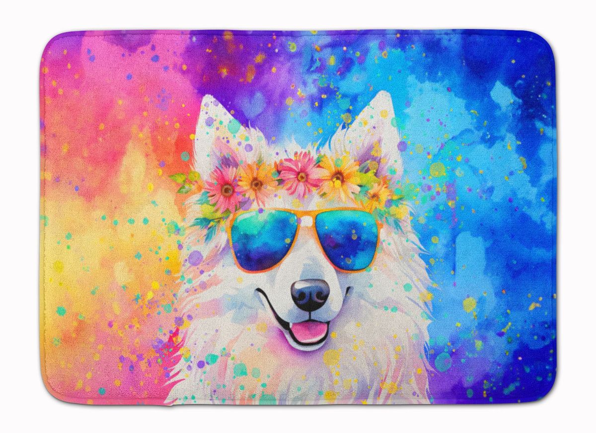 Samoyed Hippie Dawg Memory Foam Kitchen Mat Machine Washable Anti-Fatigue Mat Cushion Comfort Bath Mat Or Kitchen Rug_maomaolike.com