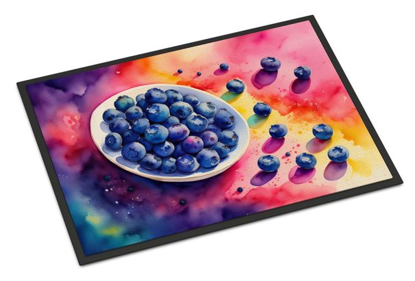 Colorful Blueberries Doormat Front Door Mat Indoor Outdoor Rugs For Entryway, Non Slip Washable Low Pile, 24H X 36W_maomaolike.com