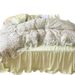 Wholesale INS Korean Skin-Friendly Washed Wrinkled Bubble Cotton Edge Princess Style Pastoral Floral Four-Piece Set_maomaolike.com