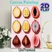 Tropical Fruit Slice Painting Poster, Vibrant Fresh Sliced Exotic Fruits Poster, Eye-catching Colorful Fruit Display, Ideal For Kitchen And Dining_maomaolike.com