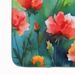 Ohio Scarlet Carnations In Watercolor Memory Foam Kitchen Mat Machine Washable Anti-Fatigue Mat Cushion Comfort Bath Mat Or Kitchen Rug_maomaolike.com