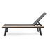 WATERLOO CHAISE LOUNGE WITH ATTACHED WOOD SIDE TABLE SET OF 2 62756.00BLKMP2_maomaolike.com