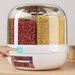 Food Grade Grain Box Container Household Insect-Proof Moisture-Proof Sealed Rotating Divider Rice Jar Storage Bin_maomaolike.com