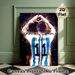 Football Player Di Maria Painting Poster, Vibrant Splatter-style Soccer Athlete Poster, Eye-catching Sports-themed Decor Ideal For Bedroom, Game Room_maomaolike.com