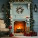 Christmas Wreath 20 Inch Christmas Door Decorations Wreath With Warm Lights_maomaolike.com