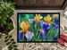 Tennessee Iris In Watercolor Doormat Front Door Mat Indoor Outdoor Rugs For Entryway, Non Slip Washable Low Pile, 24H X 36W_maomaolike.com