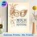 Masquerade Mask & Shakespearean Quote Painting Poster, Vintage Elegant Pearl-adorned Mask With Rose And Ribbons Poster, Classic Literary-themed Decor_maomaolike.com