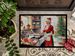 Cookies With Santa Claus Mrs. Claus Doormat Front Door Mat Indoor Outdoor Rugs For Entryway, Non Slip Washable Low Pile, 24H X 36W_maomaolike.com