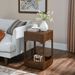 Mid Century Modern Lift Top Side Table, Small Rising End Table Couch Table With Storage Shelf, Wooden Nightstand For Home Living Room, Office, Reception_maomaolike.com