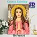 Saint Philomena Painting Poster, Exquisite Realistic Religious Art Poster, Serene Praying Figure With Golden Halo & Floating Feathers, Ideal For_maomaolike.com