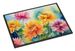 Chrysanthemums In Watercolor Doormat Front Door Mat Indoor Outdoor Rugs For Entryway, Non Slip Washable Low Pile, 24H X 36W_maomaolike.com
