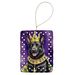 Black German Shepherd King Of Mardi Gras Porcelain Ornament Christmas Tree Hanging Decorations For Home Christmas Holiday, Rectangle, Gift, Multicolor_maomaolike.com