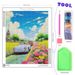 PhotoCustom Diy Diamond Painting Beautiful Rural Villa Scenery Full Round Diamond Embroidery Wall Art Home Decor_maomaolike.com