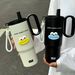 Light Luxury Twilight Insulation Cup Large Capacity Water Cup 316 Stainless Steel Straw Cup Car Ice Cup High-end Cup_maomaolike.com
