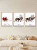 Christmas-themed Decorative Painting, Nordic Minimalist Christmas Style, Santa's Sleigh, Reindeer, Santa Arriving In Town_maomaolike.com