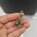Copper-Plated Leopard Figurine Craft Chinese Feng Shui Mythical Beast Small Merchandise Car Keychain Pendant Ornament_maomaolike.com