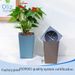 Garden Supplies Olinze Plastic Lazy Bonsai Flower Pot Brick Pattern Square High Style Multi Color Self Priming Basin_maomaolike.com