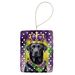 Labrador Retriever King Of Mardi Gras Porcelain Ornament Christmas Tree Hanging Decorations For Home Christmas Holiday, Rectangle, Gift, Multicolor_maomaolike.com