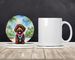 Labradoodle Luau Large Sandstone Coasters Pack Of 4 Absorbent Round Coasters Decor Gifts For Men Or Women, 4 In, Multicolor_maomaolike.com