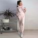 Women's Clothing Autumn and Winter Women's Clothing Hot Style Fleece Fashion Leather Badge Long Sleeve Hooded Casual Sports Suit_maomaolike.com