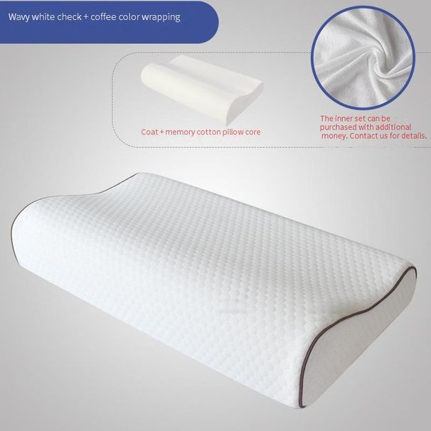 Home Textile High Density Memory Pillow Slow Rebound Space Memory Foam Pillow Core Wave Cervical Pillow_maomaolike.com