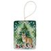 Highlander Lynx Cat By The Christmas Tree Porcelain Ornament Christmas Tree Hanging Decorations For Home Christmas Holiday, Rectangle, Gift, Multicolor_maomaolike.com