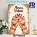Henna Station Painting Poster, Exquisite Ethnic Style Poster, Intricate Butterfly Henna Hand Art, Functional Sign For Henna Service Stations, Suitable_maomaolike.com