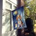 Beagle Happy Birthday House Flag Large Porch Sleeve Pole Decorative Outside Yard Banner Artwork Wall Hanging, Polyester, House Size, Multicolor_maomaolike.com