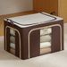 Foldable Oxford Cloth Storage Bin With Steel Frame For Clothing Quilt Closet Organization_maomaolike.com
