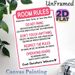 Room Rules Themed Painting Poster, Playful Pink Typographic Poster, Humorous Teen-style Room Rules, Ideal For Bedroom Decor_maomaolike.com