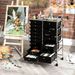 Rolling Storage Cart 15-Drawer Trolley With Chrome Plated Metal Frame_maomaolike.com