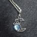 Artificial Moonstone Antique Pendant Gems Cabochon Vintage Boho Moon Necklace For Lady Girls Women Gift_maomaolike.com